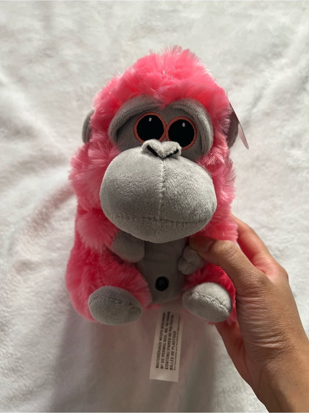 Monkey Pink small cute grey monkey with pink fur arcade plush